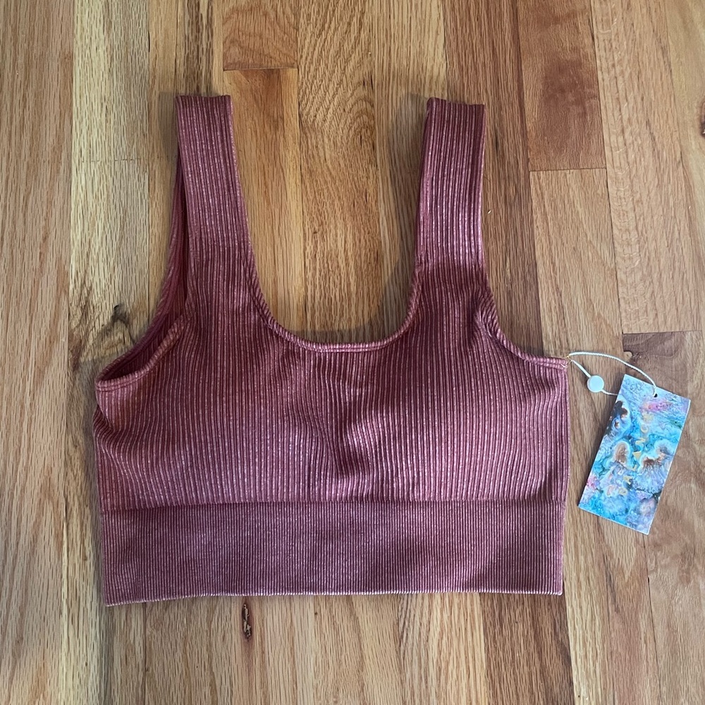 NWT Balance Athletica Sports Bra Top Maroon